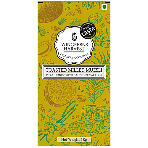 Buy Wingreens Harvest Toasted Millet Muesli Fig & Honey With Salted