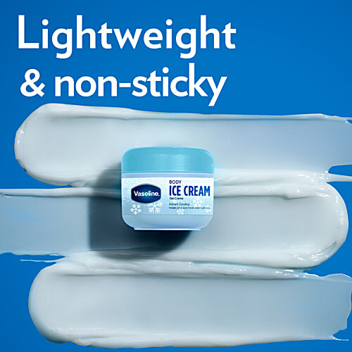 Vaseline Body Ice Cream - Keeps Your Skin Fresh & Hydrated, Instant Cooling, 165 g  Instant Cooling