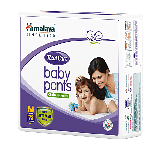 Himalaya Total Care Baby Pants Diapers - M, 78 pcs  