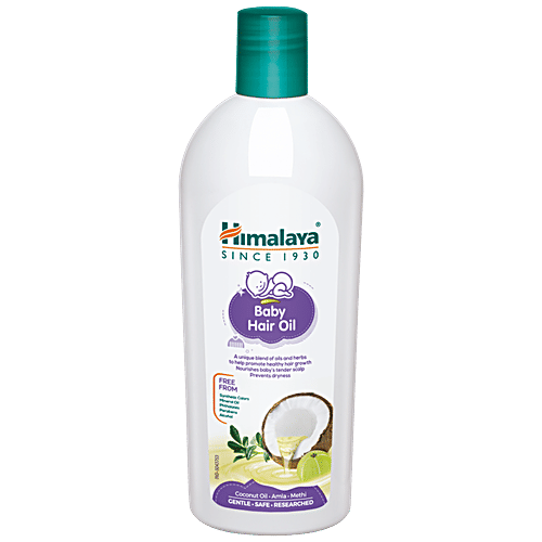 Himalaya Baby Hair Oil - With Coconut Oil, Amla & Methi, Paraben Free, 200 ml  Free from Parabens, Mineral Oil & Synthetic Colours