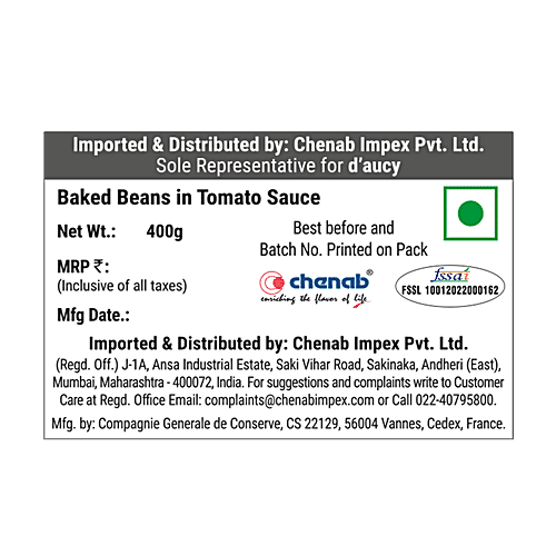 Daucy Baked Beans In Tomato Sauce, 400 g  