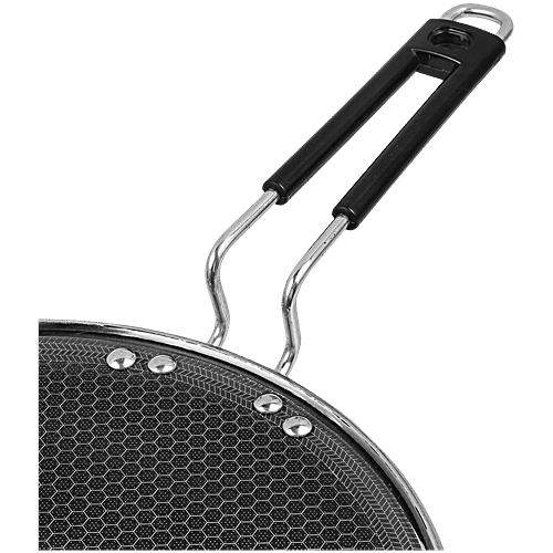 Vinod Platinum Stainless Steel Non-Stick Flat/Dosa Tawa - 3 Layer Coating, Induction Base, 28 cm, 1 pc  Metal Spoon Friendly