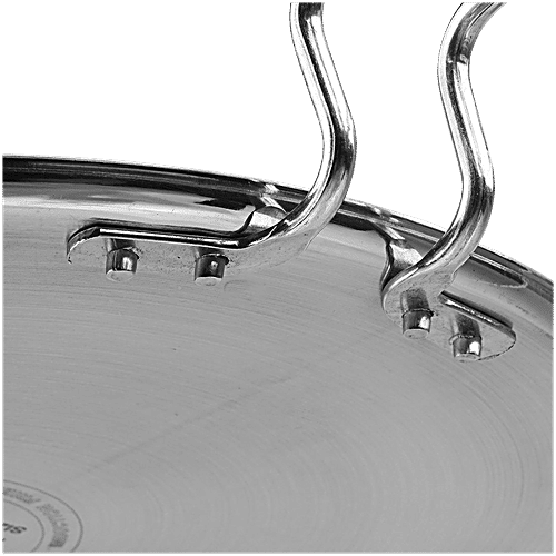 Vinod Platinum Stainless Steel Non-Stick Flat/Dosa Tawa - 3 Layer Coating, Induction Base, 28 cm, 1 pc  Metal Spoon Friendly