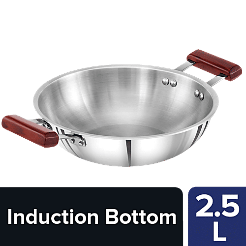 Buy Hawkins Stainless Steel TriPly DeepFry Pan/Kadhai 26 cm, SSD25