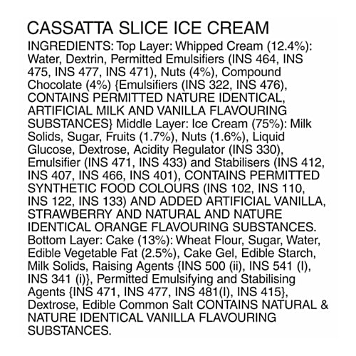 Buy VADILAL Slice Cassata Ice Cream Online at Best Price of Rs 60