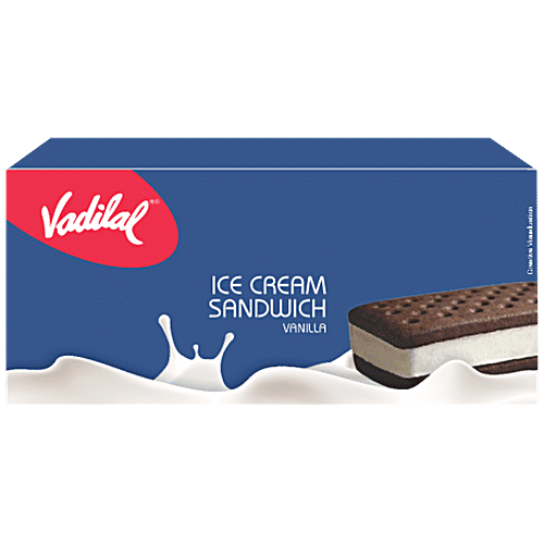 Vadilal Vanilla Ice Cream Sandwich, 80 ml  