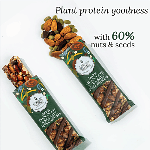 Wingreens Harvest Nuts & Seeds Bar - Dark Chocolate & Sea Salt, 30 g Zero Trans Fat
