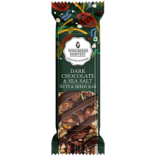 Wingreens Harvest Nuts & Seeds Bar - Dark Chocolate & Sea Salt, 30 g Zero Trans Fat