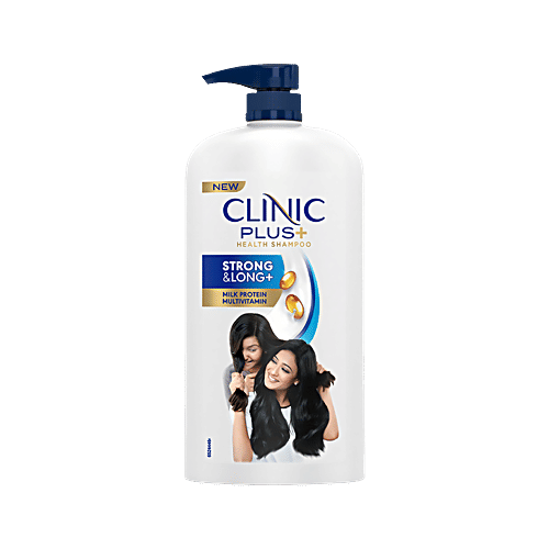 Clinic Plus Strong & Long Shampoo - With Milk Protein & Multivitamin, 1 L
