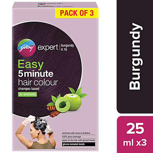 Buy Godrej Expert Easy 5 Minute Hair Colour 100 Grey Coverage, Amla