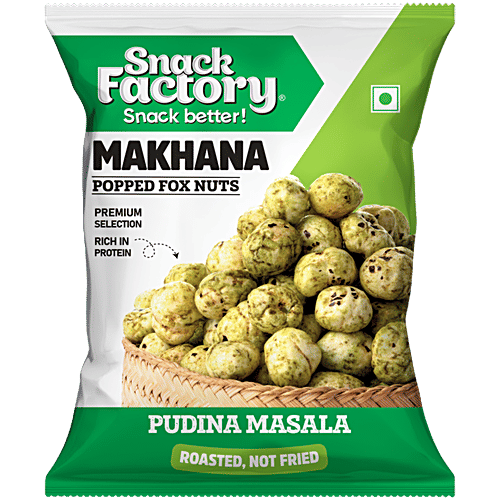 Snack Factory Pudina Masala Roasted Makhana, 11 g  