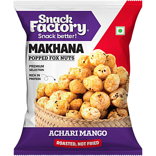 Snack Factory Achari Mango Roasted Makhana, 11 g  