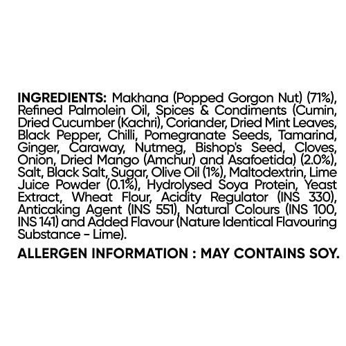 Snack Factory Lemon Masala Roasted Makhana, 11 g  