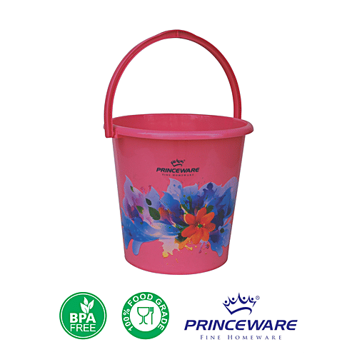 Buy Princeware Plastic Bucket Sturdy, For Bathing/Cleaning, Super