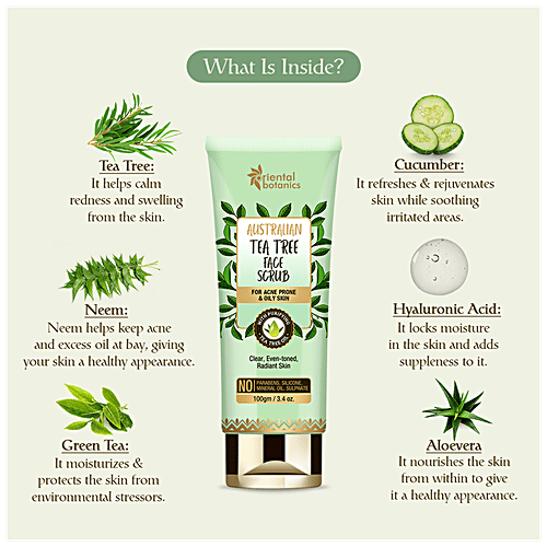 Buy Oriental Botanics Australian Tea Tree Anti Acne Face Scrub Online