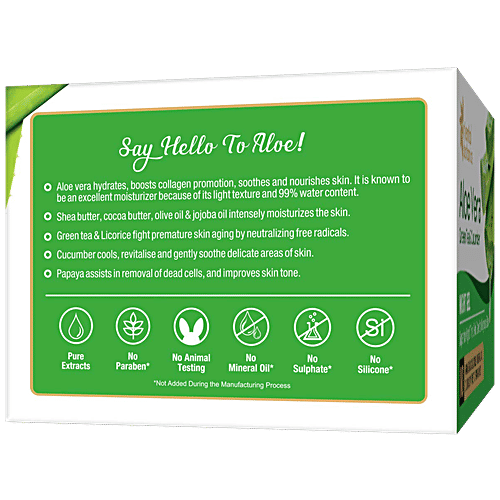 Oriental Botanics Aloe Vera, Green Tea & Cucumber Night Gel Cream - With Pure Aloe Vera, No Paraben/Silicon, 50 g  