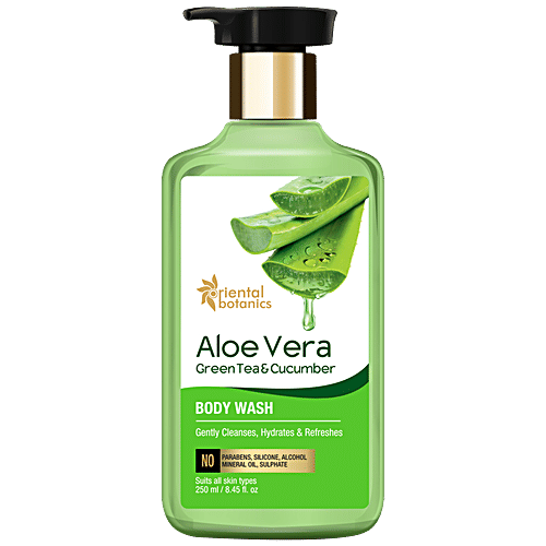 Oriental Botanics Aloevera, Green Tea & Cucumber Body Wash, 250 ml