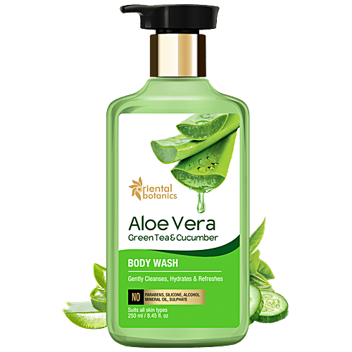 Oriental Botanics Aloevera, Green Tea & Cucumber Body Wash, 250 ml