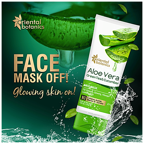 Buy Oriental Botanics Aloe Vera, Green Tea & Cucumber Face Mask Online