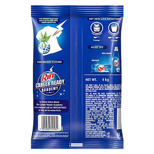 Rin Anti-Bacterial Detergent Powder, 4 kg  