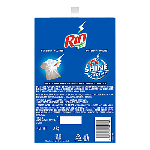 Rin Machine Expert Detergent Powder, 3 kg  