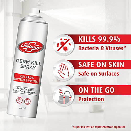 Buy Lifebuoy Antibacterial Germ Kill Spray Safe On Skin, Safe On Surfaces, No Gas Online at