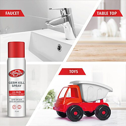 Buy Lifebuoy Antibacterial Germ Kill Spray Safe On Skin, Safe On Surfaces, No Gas Online at