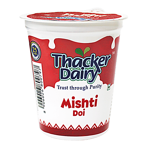 Thacker Dairy Mishti Doi, 350 g Cup No Preservatives Added