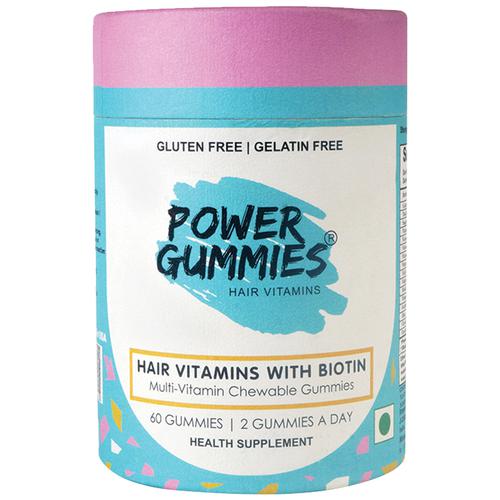 Buy Power Gummies Hair & Nail Vitamins with Biotin & 10 Essential Vitamins  - 60 Gummies-For Men & Women Online at Best Price of Rs 1200 - bigbasket