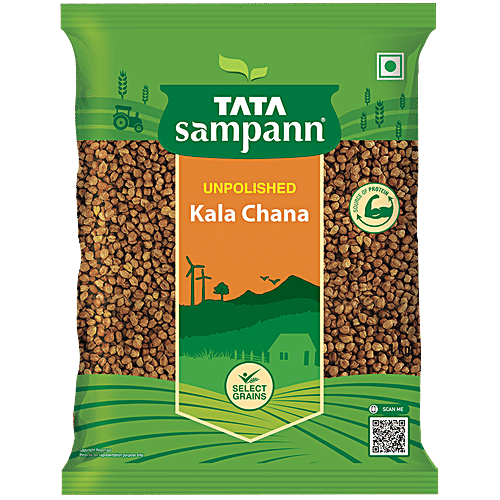 Tata Sampann Kala Chana - Unpolished, 1 kg Pouch Source of Protein