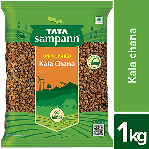 Tata Sampann Kala Chana - Unpolished, 1 kg Pouch Source of Protein
