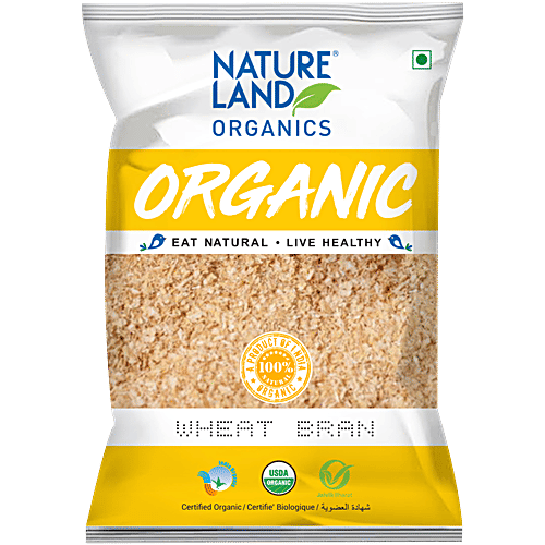 Natureland Organics Wheat Bran, 400 g Pouch Chemical Free