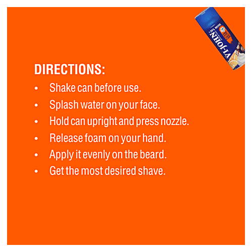 VI-JOHN  Shaving Foam Musk Orange, 400 g  Provides Nourishment to Skin