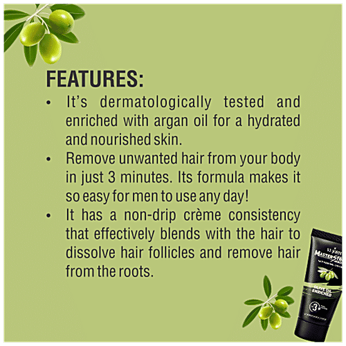 VI-JOHN  Master Stroke Men's Hair Removal Cream Olive, 60 g  