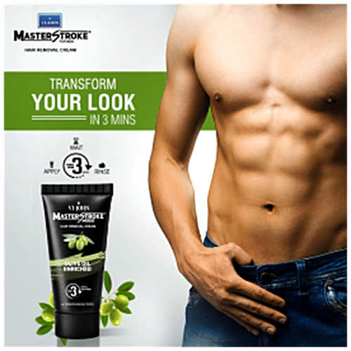 VI-JOHN  Master Stroke Men's Hair Removal Cream Olive, 60 g  