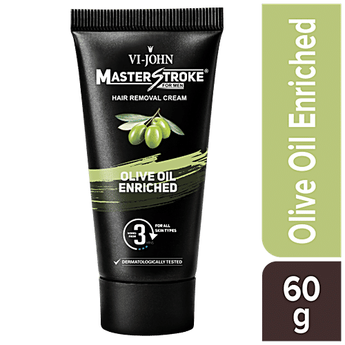 VI-JOHN  Master Stroke Men's Hair Removal Cream Olive, 60 g  