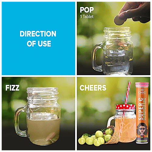 Chicnutrix Super C - Amla Extract & Zinc, Orange Flavour, 20 Tablets  