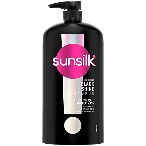 Sunsilk Sunsilk radiant-black-shine-shampoo 1 L, 1 L  Vita-Complex 3%, Vitamin C, Ceramides, Pearl Protein