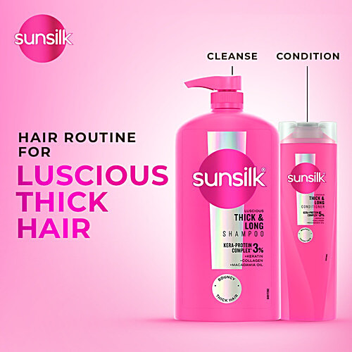 Sunsilk Luscious Thick & Long Shampoo, 1000 ml  Bouncy & Thick Hair