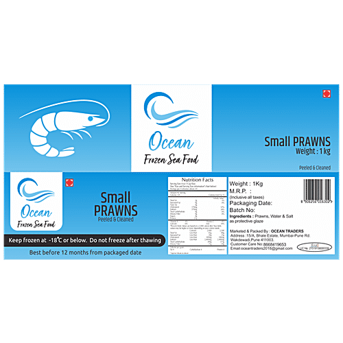 Ocean Small Prawns - Peeled & Cleaned, 1 Kg  