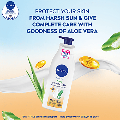 Buy Nivea Aloe Protection SPF 15 Sun Damage Protection Body Lotion All Skin Types, With Deep
