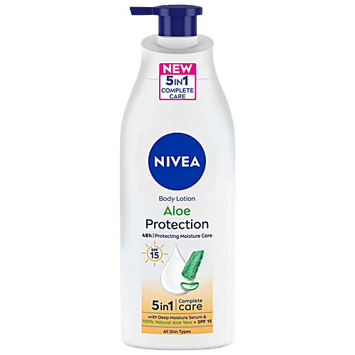 Buy NIVEA Aloe Protection SPF 15 Sun Damage Protection Body Lotion All Skin Types, With Deep
