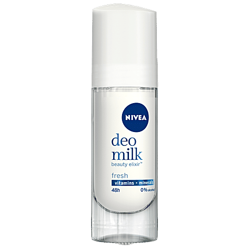 Nivea Deo Milk Elixir Women Deodorant Roll On - Fresh, 40 ml  48h Odour Protection, 0% Alcohol
