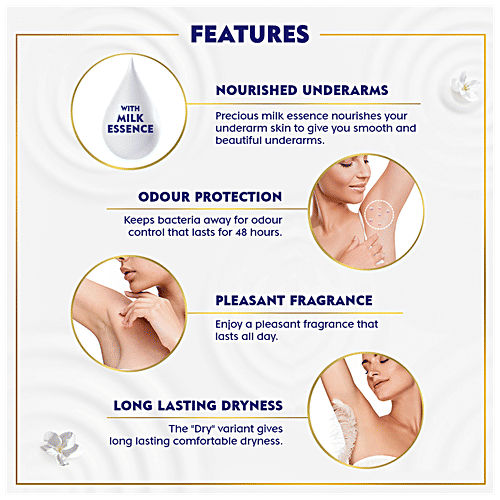 Nivea Deo Milk Elixir Women Deodorant Roll On - Dry Skin, 40 ml 48h Odour Protection, 0% Alcohol