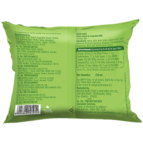 Buy Mother Dairy Tadka Buttermilk Online at Best Price of Rs 10 bigbasket