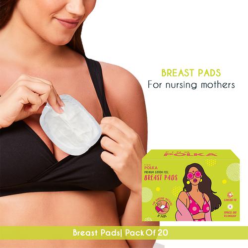 Buy PINQ Polka Premium Cotton Feel Disposable Breast Ultra Slim Pads Online  at Best Price of Rs 200 - bigbasket