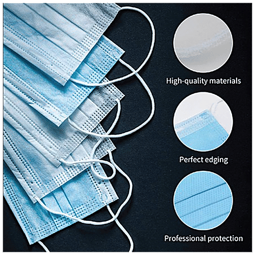 Style Homez Surgical Face Mask 3-Layer - Disposable, Anti-Dust & Anti-Pollution, With Earloop, 17.5 x 9.5 cm (Pack of 10) Disposable