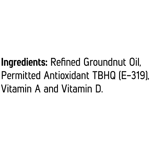 Fortune Goldnut Refined Groundnut Oil, 1 L  Fortified with Vitamin A & D