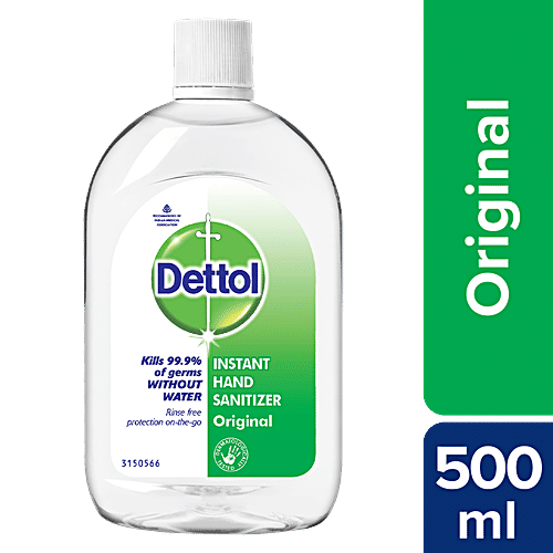Dettol Original Germ Protection Alcohol Based Hand Sanitizer Refill, 500 ml Bottle 