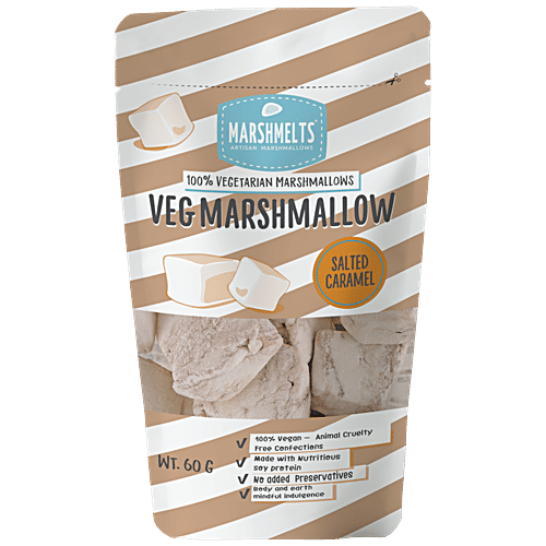 Marshmelts Veg Marshmallow - Salted Caramel, 60 g  
